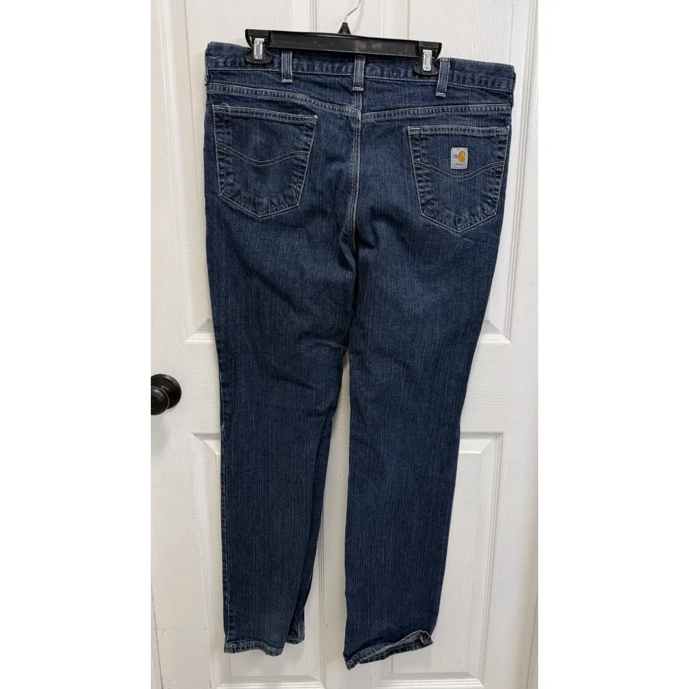 Carhartt FR Denim Jeans Men's 38X34 Cat 2 Relaxed Fit Flame Resistant Workwear